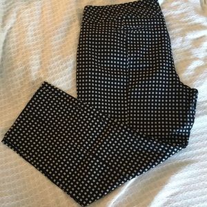 Black & Gray Cropped Dress Pants